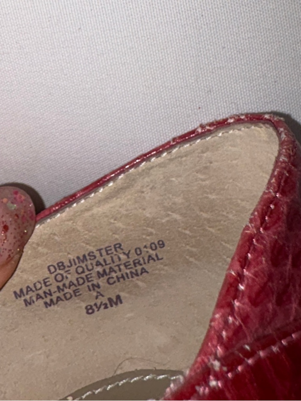 Bandolino Red Snakeskin Pointed-Toe Pumps Size 8.5 - Picture 7 of 7